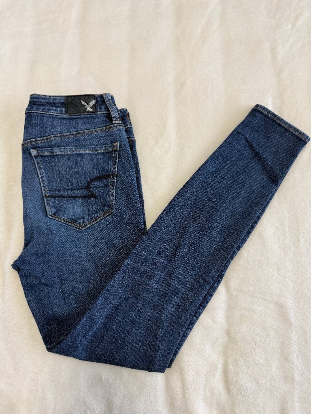 American Eagle Outfitters High Rise Jegging Jeans Women's 0 Dark Wash Stretch